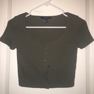 Button up crop top